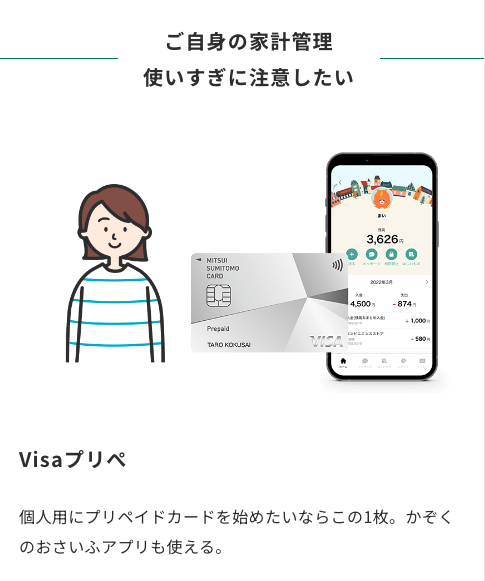 プリペイドカードとは（特徴・メリット・違い・使い方）｜プリペイドカードなら三井住友VISAカード