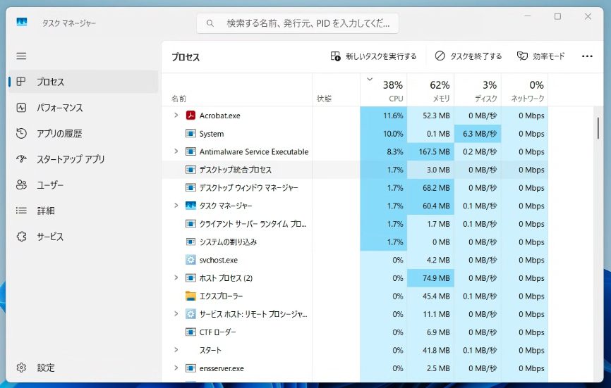 2.1. 「重いプロセス」を確認する
