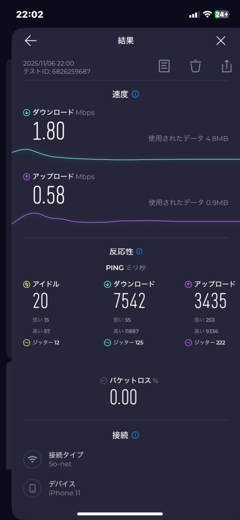 <svg class="eyecatch-svg" viewBox="0 0 192 192" xmlns="http://www.w3.org/2000/svg">
  <!-- 背景 -->
  <rect width="192" height="192" fill="white" rx="32" ry="32" />
  
  <!-- 左側のネットワークノード（混雑） -->
  <g transform="translate(40, 96)">
    <circle cx="0" cy="0" r="12" fill="#F44336" stroke="#B71C1C" stroke-width="2" />
    <circle cx="-8" cy="-14" r="6" fill="#FF9800" stroke="#E65100" stroke-width="2" />
    <circle cx="8" cy="-14" r="6" fill="#FF9800" stroke="#E65100" stroke-width="2" />
    <circle cx="-8" cy="14" r="6" fill="#FF9800" stroke="#E65100" stroke-width="2" />
    <circle cx="8" cy="14" r="6" fill="#FF9800" stroke="#E65100" stroke-width="2" />
    <!-- 接続線（混雑状態） -->
    <line x1="0" y1="0" x2="-8" y2="-14" stroke="#E0E0E0" stroke-width="3" stroke-linecap="round" />
    <line x1="0" y1="0" x2="8" y2="-14" stroke="#E0E0E0" stroke-width="3" stroke-linecap="round" />
    <line x1="0" y1="0" x2="-8" y2="14" stroke="#E0E0E0" stroke-width="3" stroke-linecap="round" />
    <line x1="0" y1="0" x2="8" y2="14" stroke="#E0E0E0" stroke-width="3" stroke-linecap="round" />
  </g>
  
  <!-- 中央の六角形ハブ（IPv6を象徴） -->
  <g transform="translate(96, 96)">
    <path d="M 0,-20 L 17.32,-10 L 17.32,10 L 0,20 L -17.32,10 L -17.32,-10 Z" fill="#2196F3" stroke="#1565C0" stroke-width="3" stroke-linejoin="round" />
    <text x="0" y="8" font-family="Arial, sans-serif" font-size="16" font-weight="bold" fill="white" text-anchor="middle">v6</text>
  </g>
  
  <!-- 接続経路（左から中央へ） -->
  <path d="M 52 96 L 75 96" stroke="#607D8B" stroke-width="3" stroke-linecap="round" stroke-dasharray="5,3" />
  
  <!-- 右側のネットワークノード（スムーズ） -->
  <g transform="translate(152, 96)">
    <circle cx="0" cy="0" r="12" fill="#4CAF50" stroke="#2E7D32" stroke-width="2" />
    <circle cx="-8" cy="-14" r="6" fill="#4CAF50" stroke="#2E7D32" stroke-width="2" />
    <circle cx="8" cy="-14" r="6" fill="#4CAF50" stroke="#2E7D32" stroke-width="2" />
    <circle cx="-8" cy="14" r="6" fill="#4CAF50" stroke="#2E7D32" stroke-width="2" />
    <circle cx="8" cy="14" r="6" fill="#4CAF50" stroke="#2E7D32" stroke-width="2" />
    <!-- 接続線（スムーズ状態） -->
    <line x1="0" y1="0" x2="-8" y2="-14" stroke="#4CAF50" stroke-width="3" stroke-linecap="round" />
    <line x1="0" y1="0" x2="8" y2="-14" stroke="#4CAF50" stroke-width="3" stroke-linecap="round" />
    <line x1="0" y1="0" x2="-8" y2="14" stroke="#4CAF50" stroke-width="3" stroke-linecap="round" />
    <line x1="0" y1="0" x2="8" y2="14" stroke="#4CAF50" stroke-width="3" stroke-linecap="round" />
  </g>
  
  <!-- 接続経路（中央から右へ - スムーズ） -->
  <path d="M 117 96 L 140 96" stroke="#4CAF50" stroke-width="3" stroke-linecap="round" />
  
  <!-- 上向き矢印（速度向上） -->
  <g transform="translate(96, 45)">
    <path d="M 0,-15 L 10,0 L 4,0 L 4,20 L -4,20 L -4,0 L -10,0 Z" fill="#FF9800" stroke="#E65100" stroke-width="2" stroke-linejoin="round" />
  </g>
</svg>
家のWi-Fiが夜に遅くなるのでプロバイダ<br class="chiilabo-br is-on">ーのIPv6に申し込んでみた<br class="chiilabo-br is-on">（輻輳とIPv6）