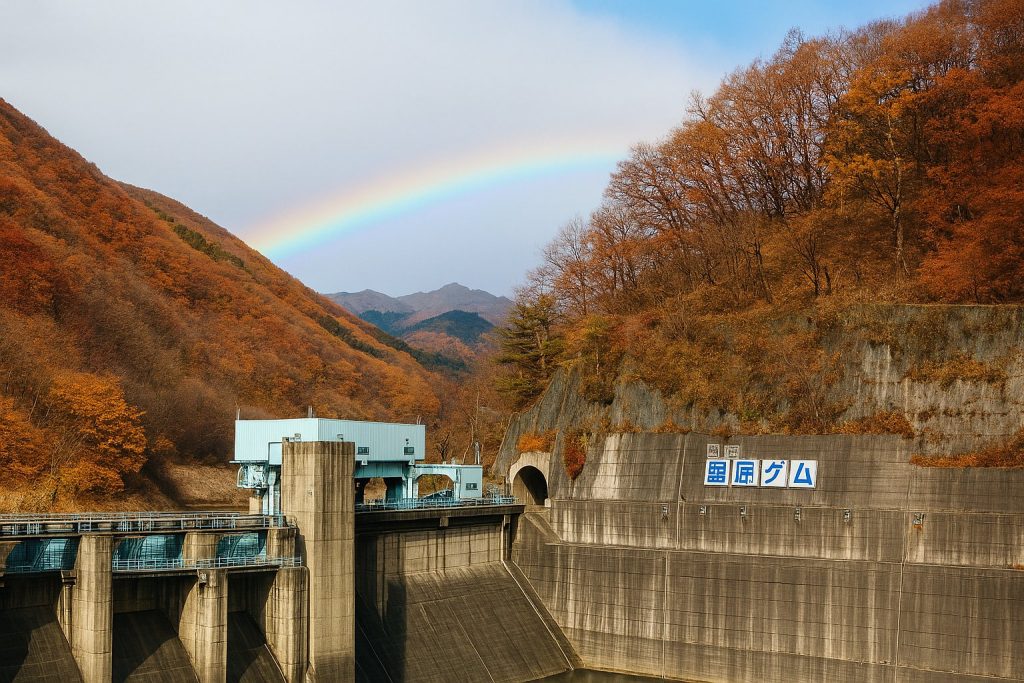 ダムの名前部分が「文字化け」している