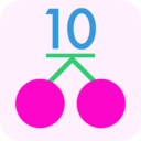 <svg class="eyecatch-svg" viewBox="0 0 192 192" xmlns="http://www.w3.org/2000/svg">
  <!-- 背景 -->
  <rect width="192" height="192" rx="32" ry="32" fill="white"/>
  
  <!-- 上部：数字10のボックス -->
  <g transform="translate(96, 45)">
    <rect x="-35" y="-20" width="70" height="40" rx="6" fill="#2196F3" stroke="none"/>
    <text x="0" y="8" font-family="Arial, sans-serif" font-size="28" font-weight="bold" fill="white" text-anchor="middle">10</text>
  </g>
  
  <!-- V字分岐線 -->
  <g>
    <line x1="96" y1="65" x2="60" y2="110" stroke="#607D8B" stroke-width="3" stroke-linecap="round"/>
    <line x1="96" y1="65" x2="132" y2="110" stroke="#607D8B" stroke-width="3" stroke-linecap="round"/>
  </g>
  
  <!-- 左下：数字7のボックス -->
  <g transform="translate(60, 130)">
    <rect x="-28" y="-20" width="56" height="40" rx="6" fill="#E0E0E0" stroke="#9E9E9E" stroke-width="2"/>
    <text x="0" y="8" font-family="Arial, sans-serif" font-size="24" font-weight="bold" fill="#607D8B" text-anchor="middle">7</text>
  </g>
  
  <!-- 右下：数字3のボックス（答え） -->
  <g transform="translate(132, 130)">
    <rect x="-28" y="-20" width="56" height="40" rx="6" fill="#FF9800" stroke="none"/>
    <text x="0" y="8" font-family="Arial, sans-serif" font-size="24" font-weight="bold" fill="white" text-anchor="middle">3</text>
  </g>
  
  <!-- 装飾：小さなドット（視覚的アクセント） -->
  <g>
    <circle cx="96" cy="65" r="4" fill="#2196F3"/>
    <circle cx="60" cy="110" r="3" fill="#9E9E9E"/>
    <circle cx="132" cy="110" r="3" fill="#FF9800"/>
  </g>
</svg>計算ゲーム<br class="chiilabo-br is-on">「あわせて10」を作った