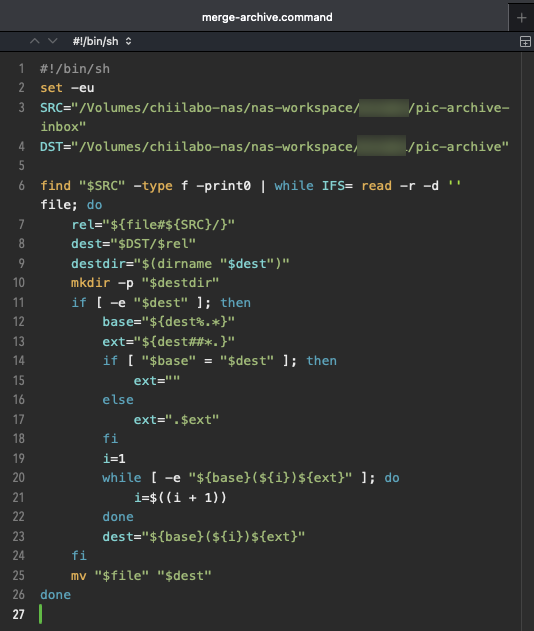 1. 移動スクリプトを書き直した