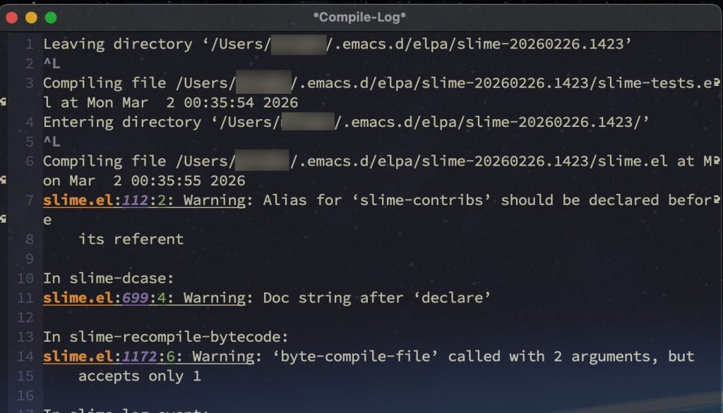 1. 「Error (use-package): Cannot load 〜」