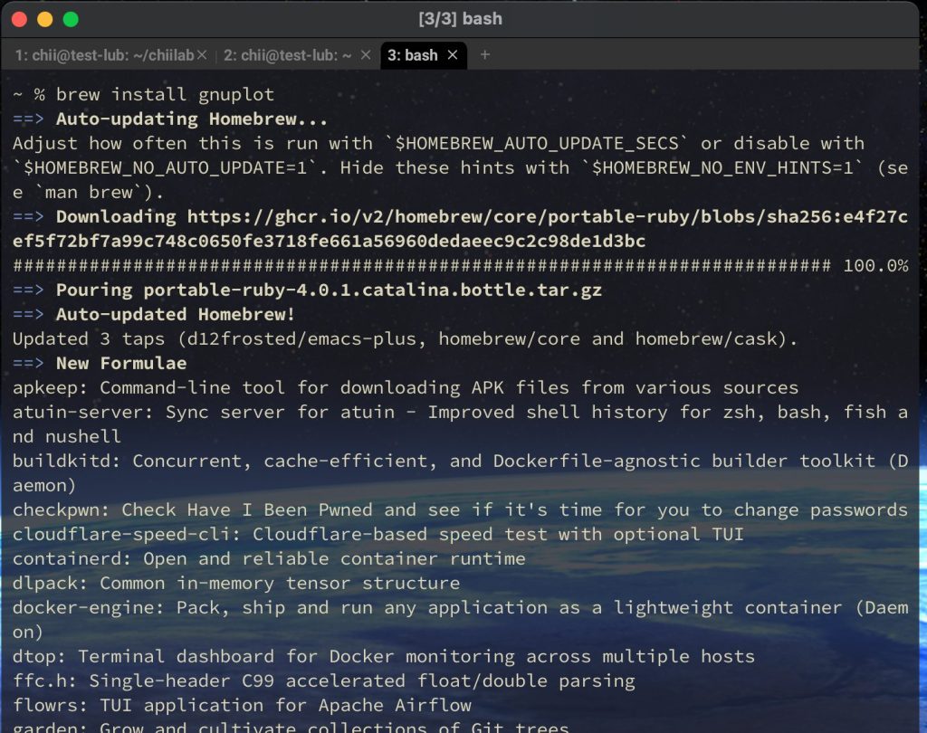 1.1. GNUplotのインストール
