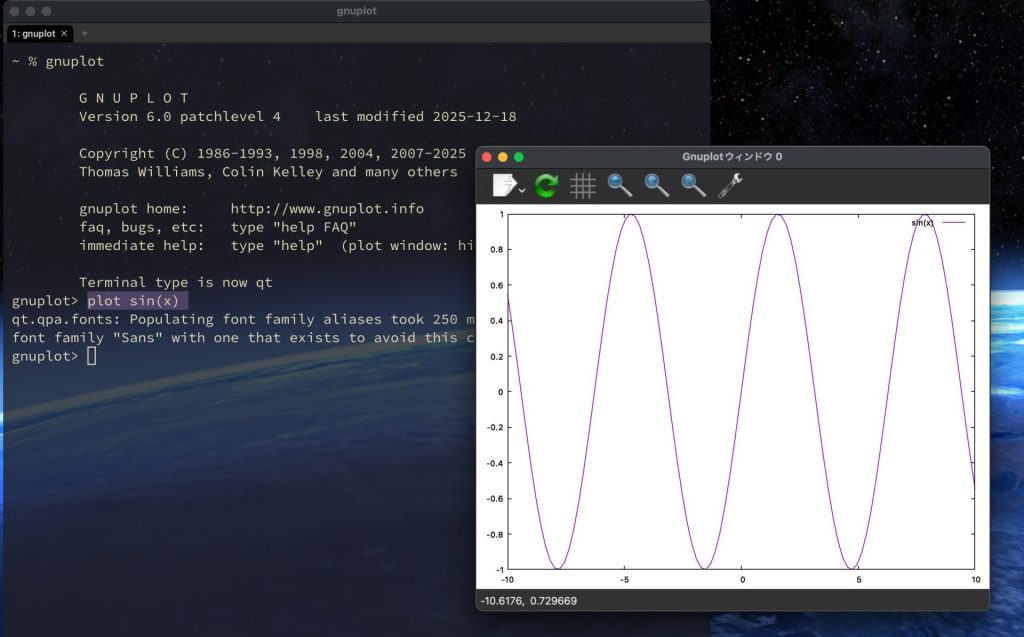 1.1. GNUplotのインストール