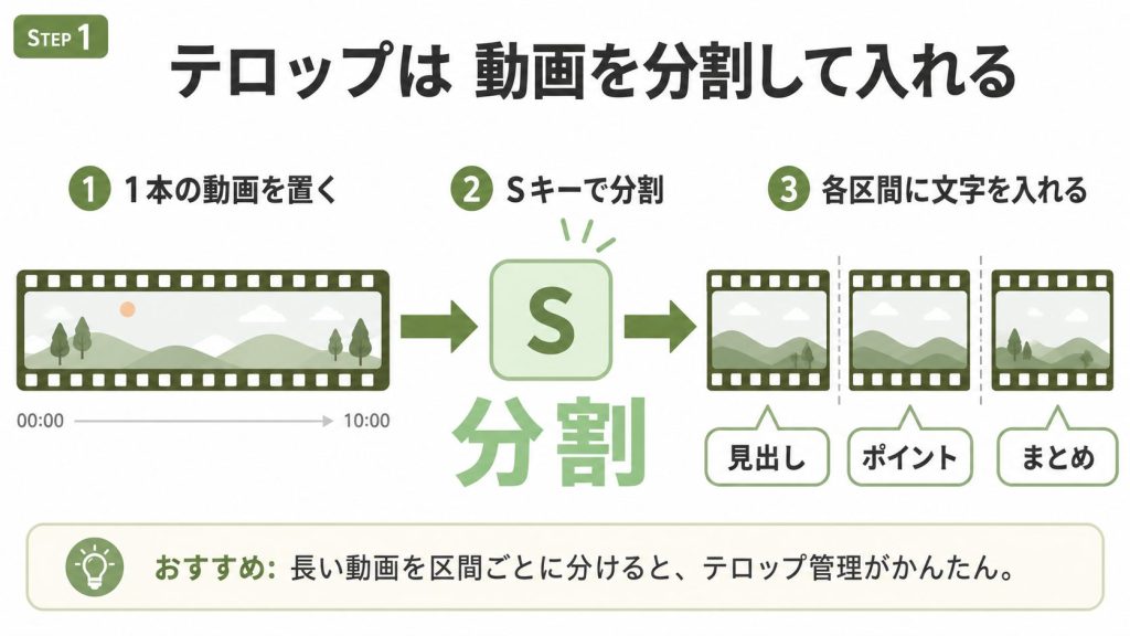 2.1. ステップ1:動画を分割する