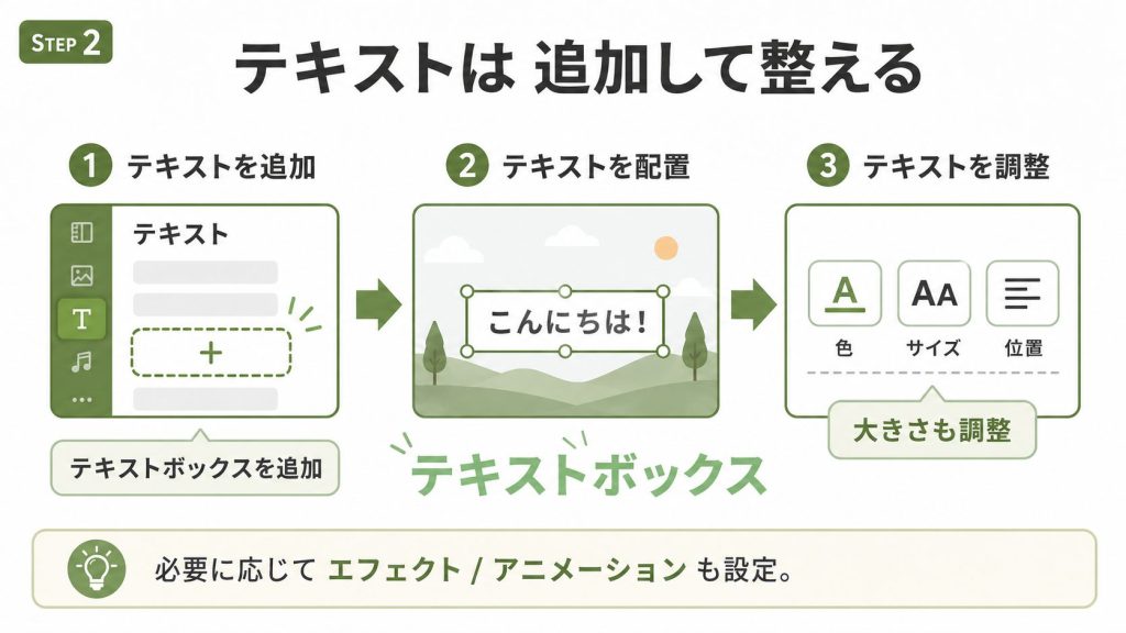 2.2. ステップ2:各区間にテキストを追加する